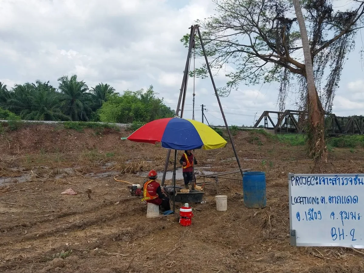 Borehole soil investigation at an open project site