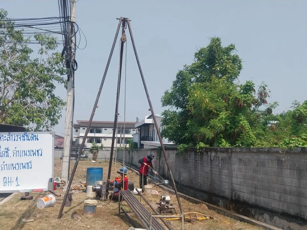 Soil investigation with wash boring equipment